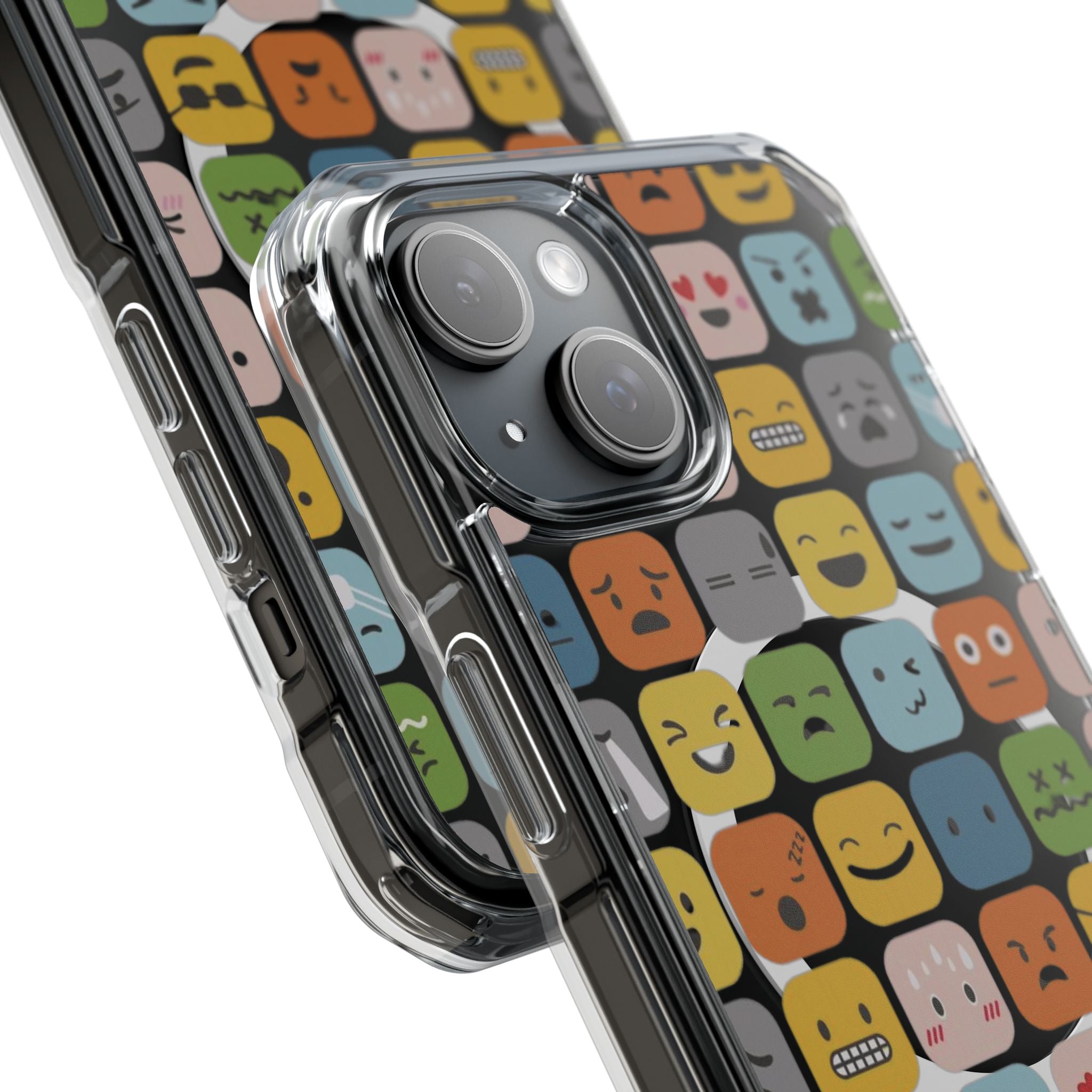 Funny Emoji Magnetic Clear Phone Case