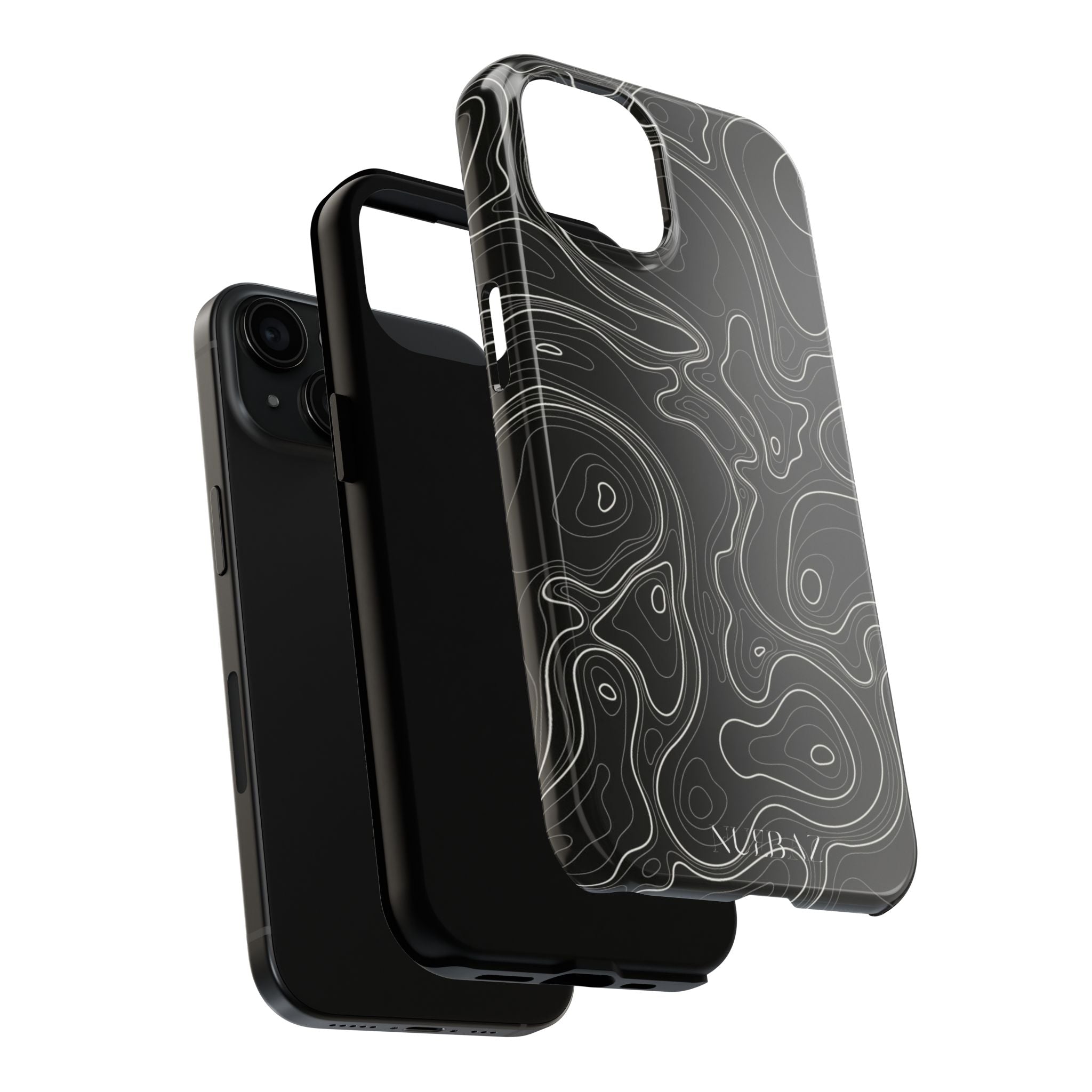 Abstract Black & White Line Phone Case