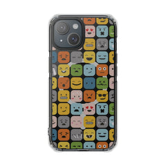 Funny Emoji Magnetic Clear Phone Case