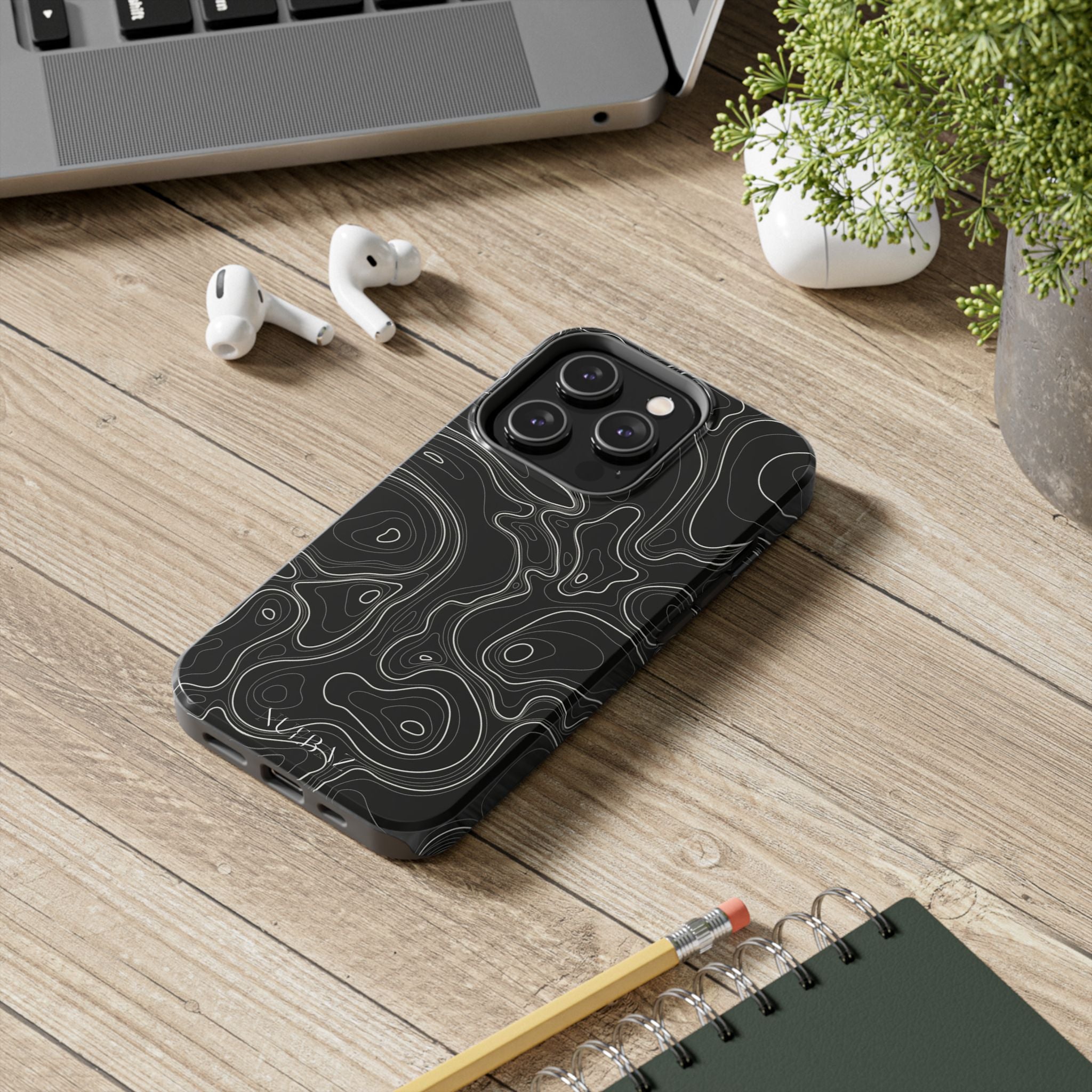 Abstract Black & White Line Phone Case