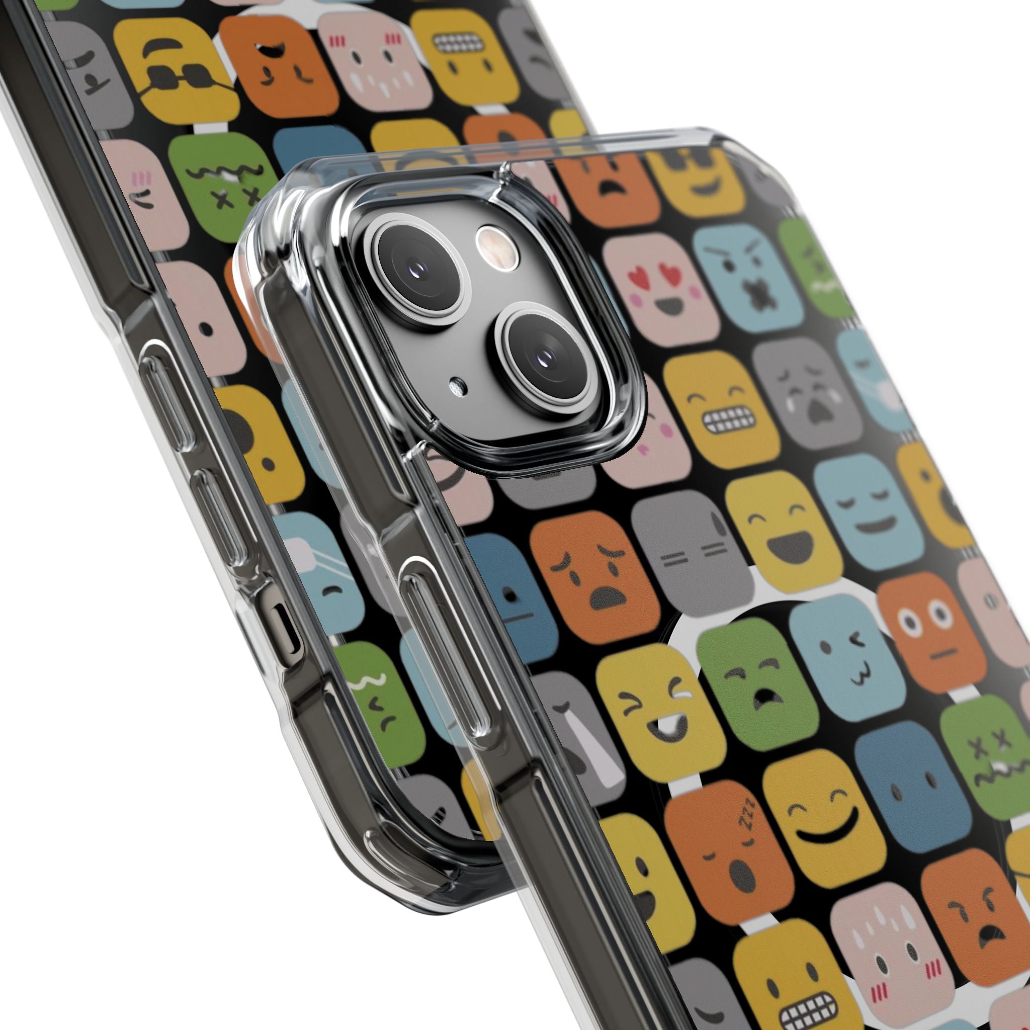 Funny Emoji Magnetic Clear Phone Case