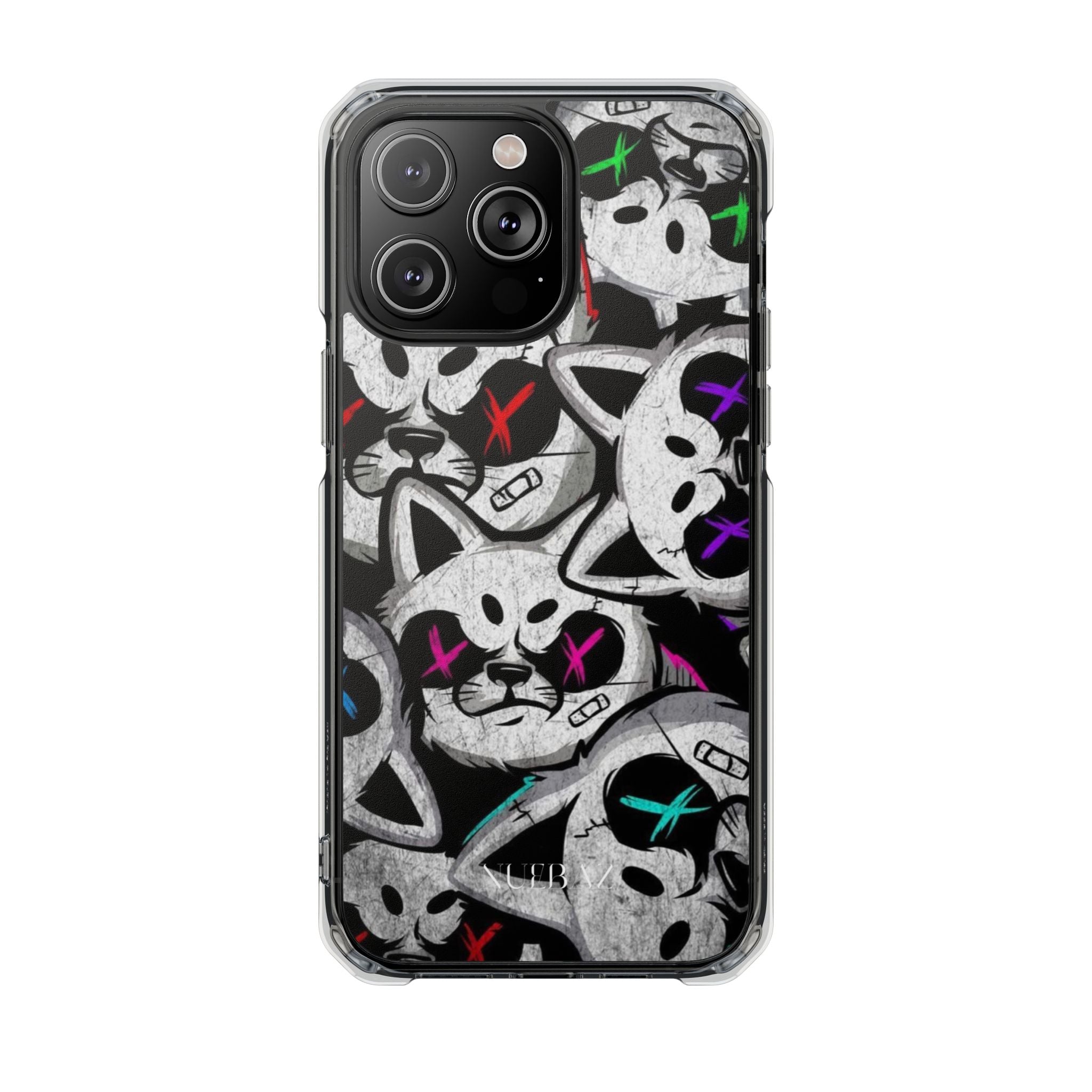 Unique Artistic Cat Magnetic Clear Phone Case