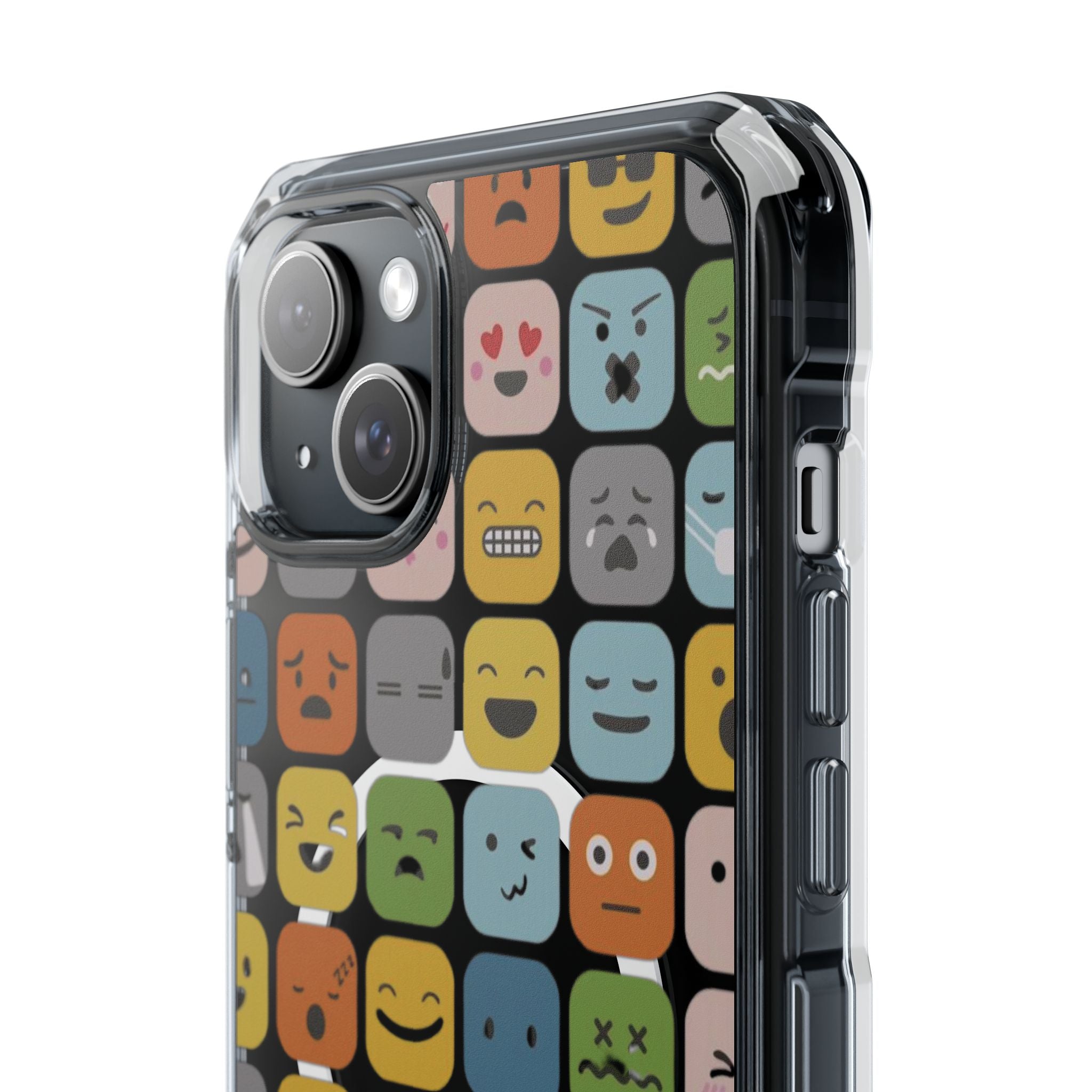 Funny Emoji Magnetic Clear Phone Case