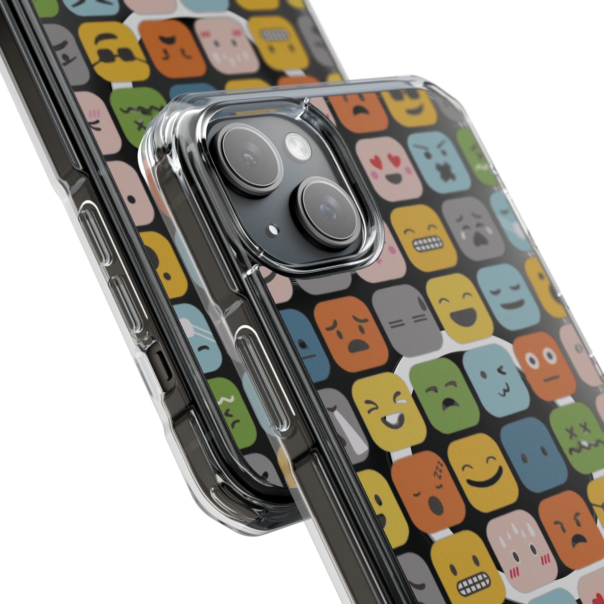 Funny Emoji Magnetic Clear Phone Case