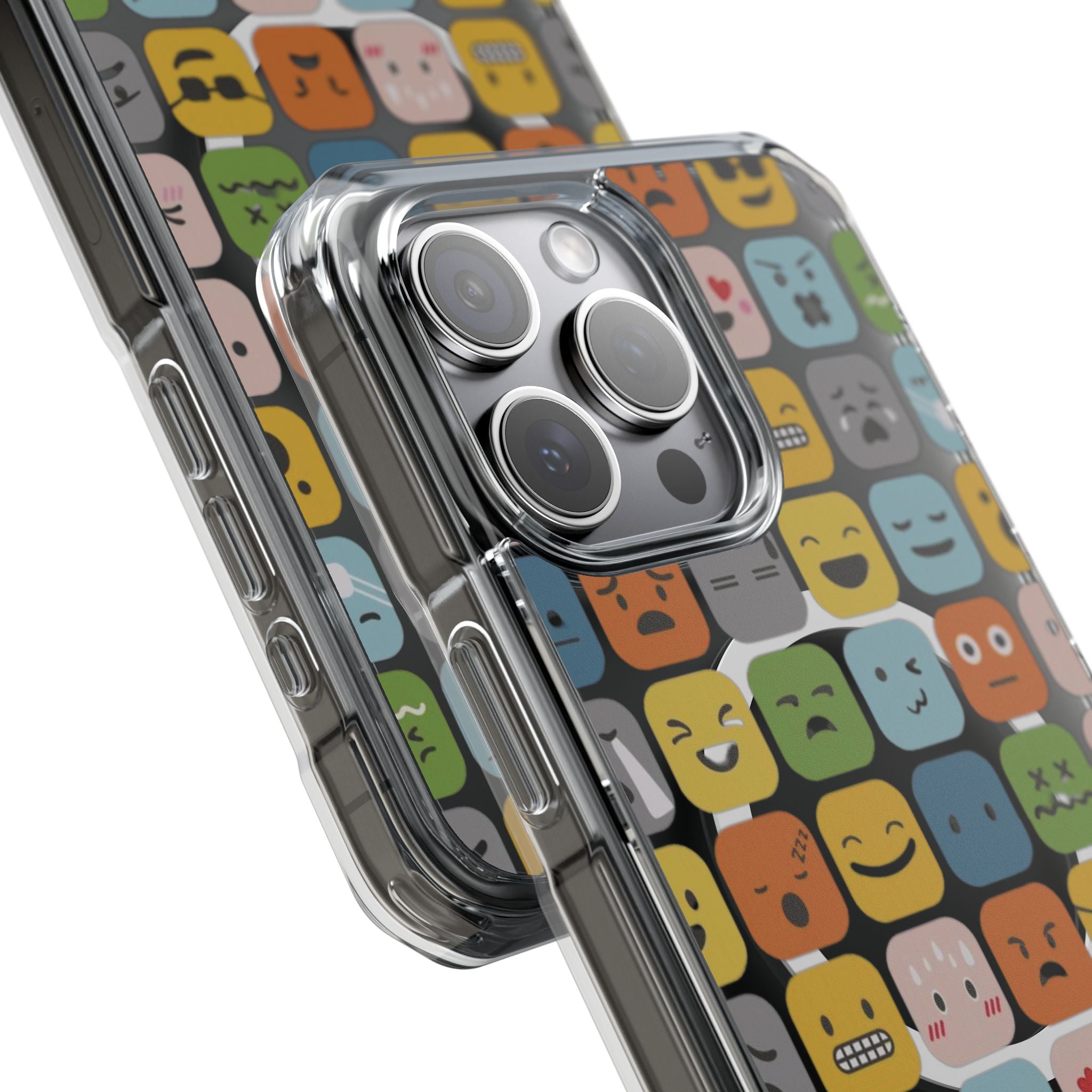 Funny Emoji Magnetic Clear Phone Case