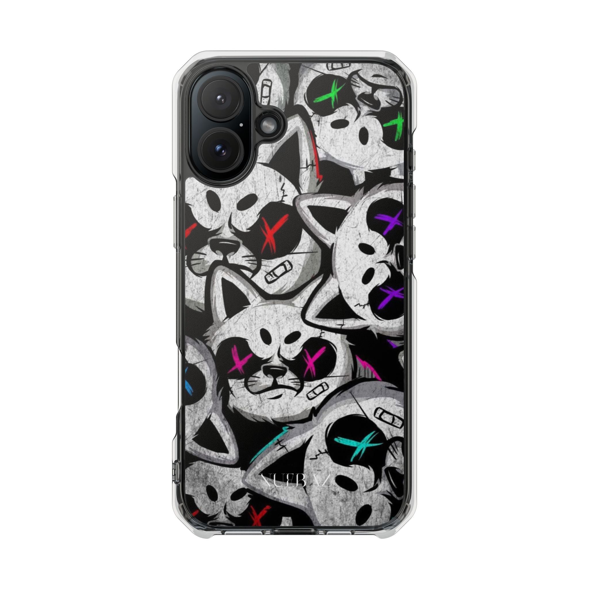 Unique Artistic Cat Magnetic Clear Phone Case