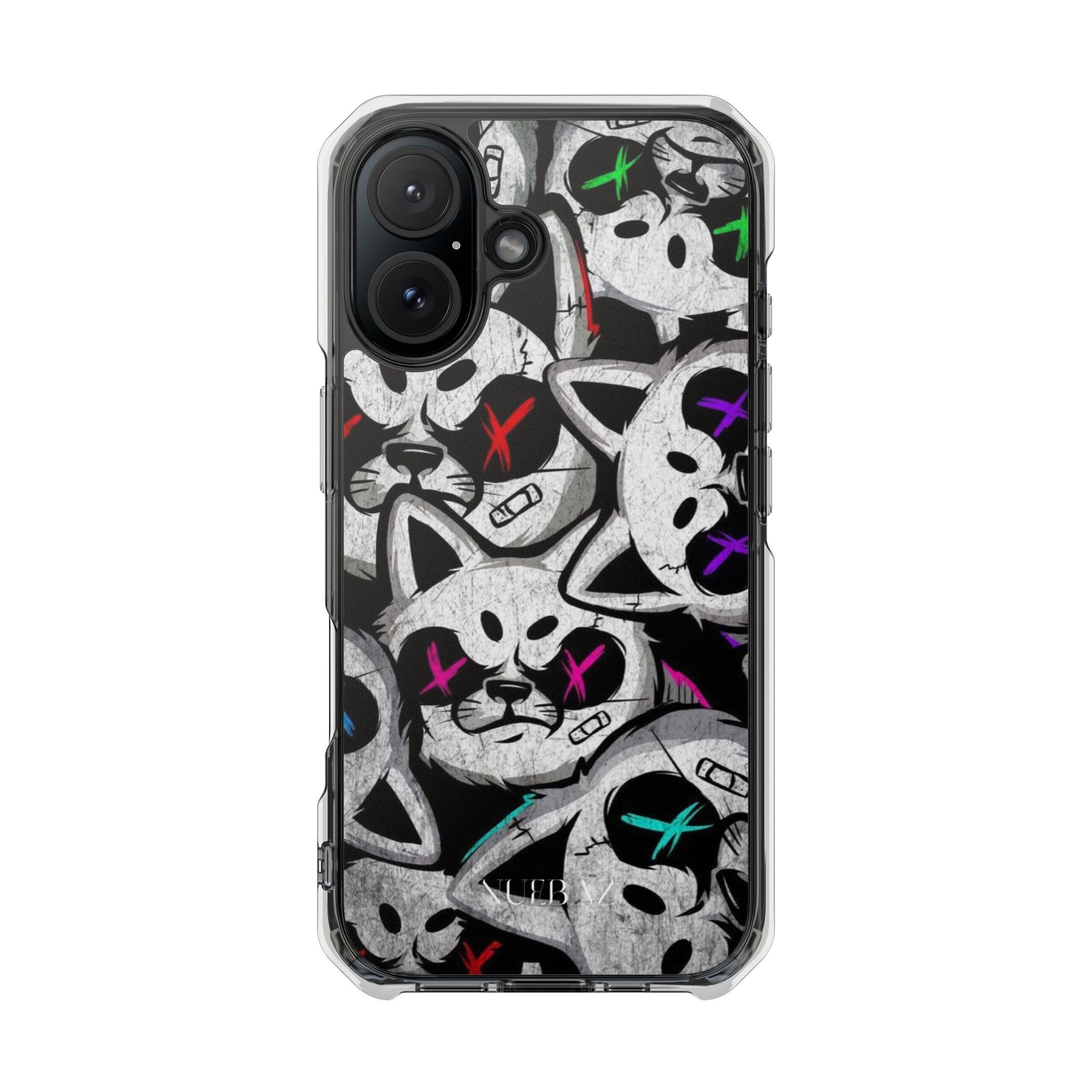 Unique Artistic Cat Magnetic Clear Phone Case