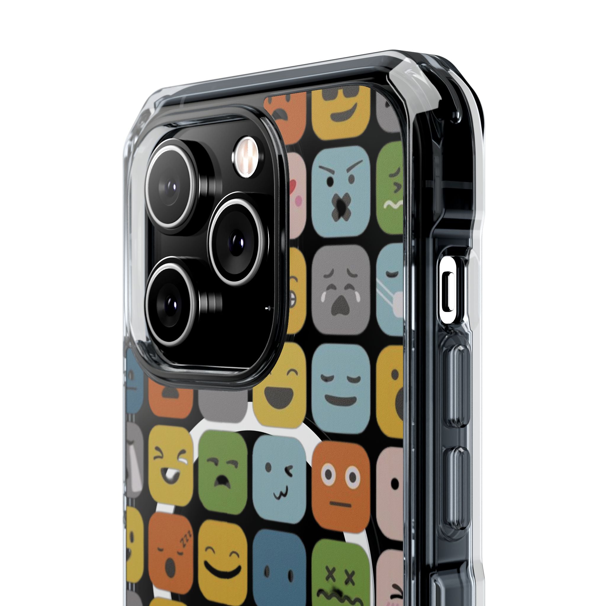 Funny Emoji Magnetic Clear Phone Case