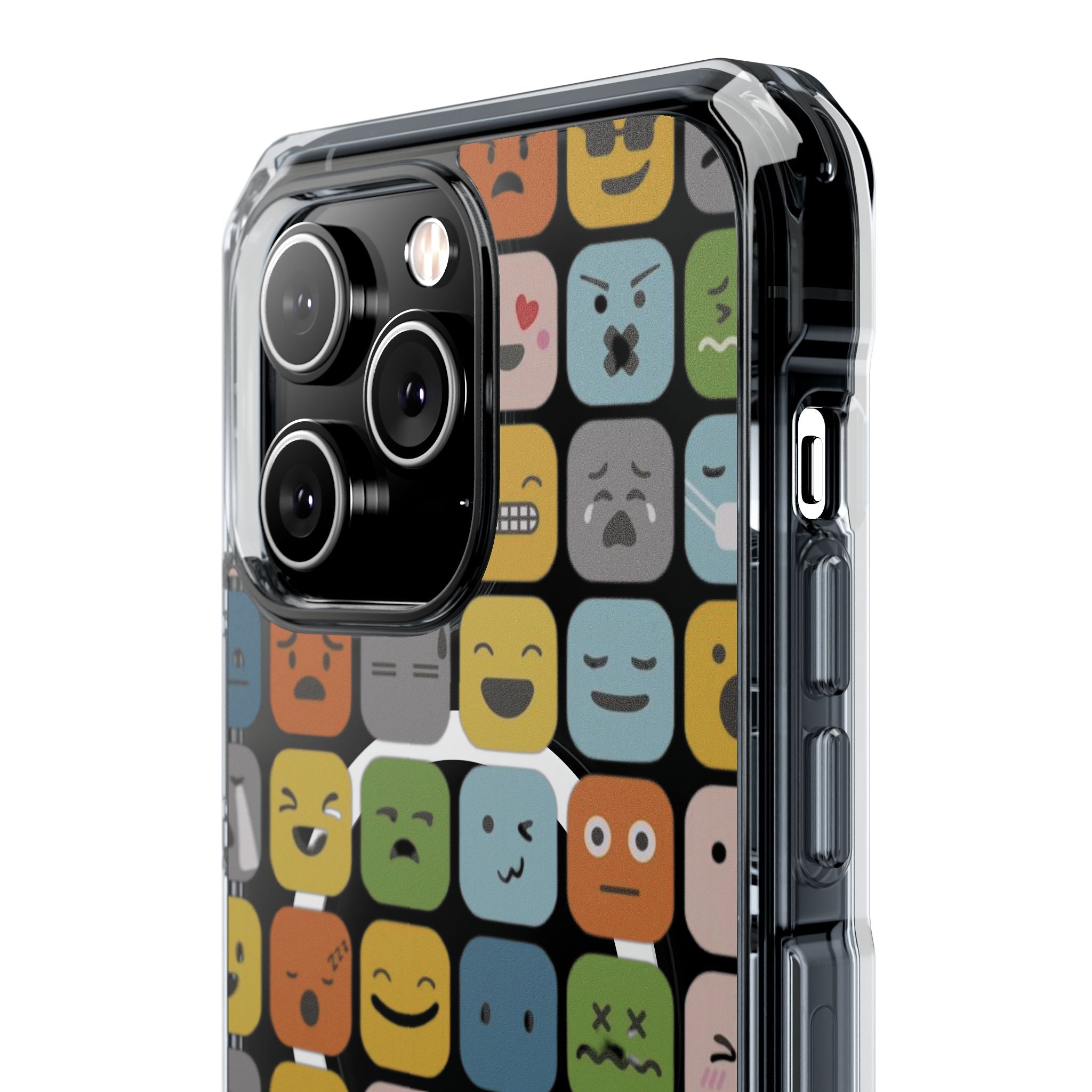 Funny Emoji Magnetic Clear Phone Case