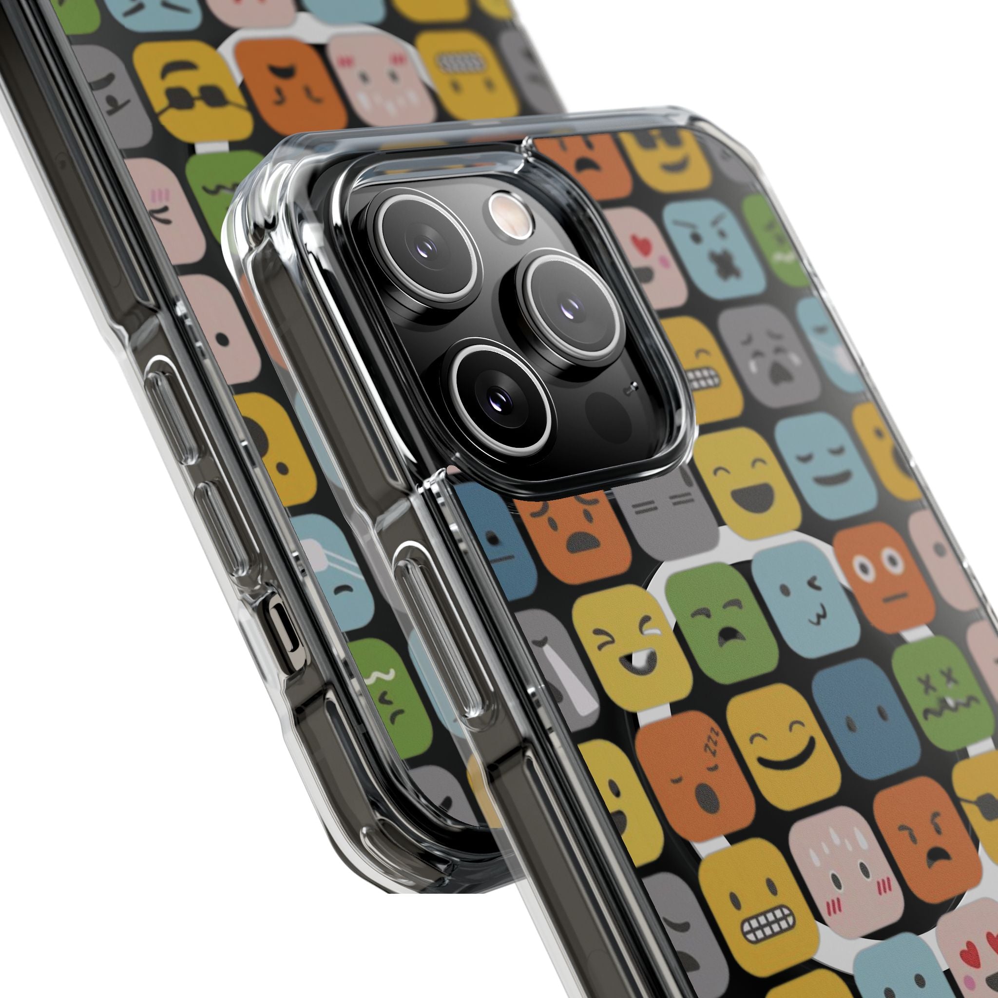 Funny Emoji Magnetic Clear Phone Case