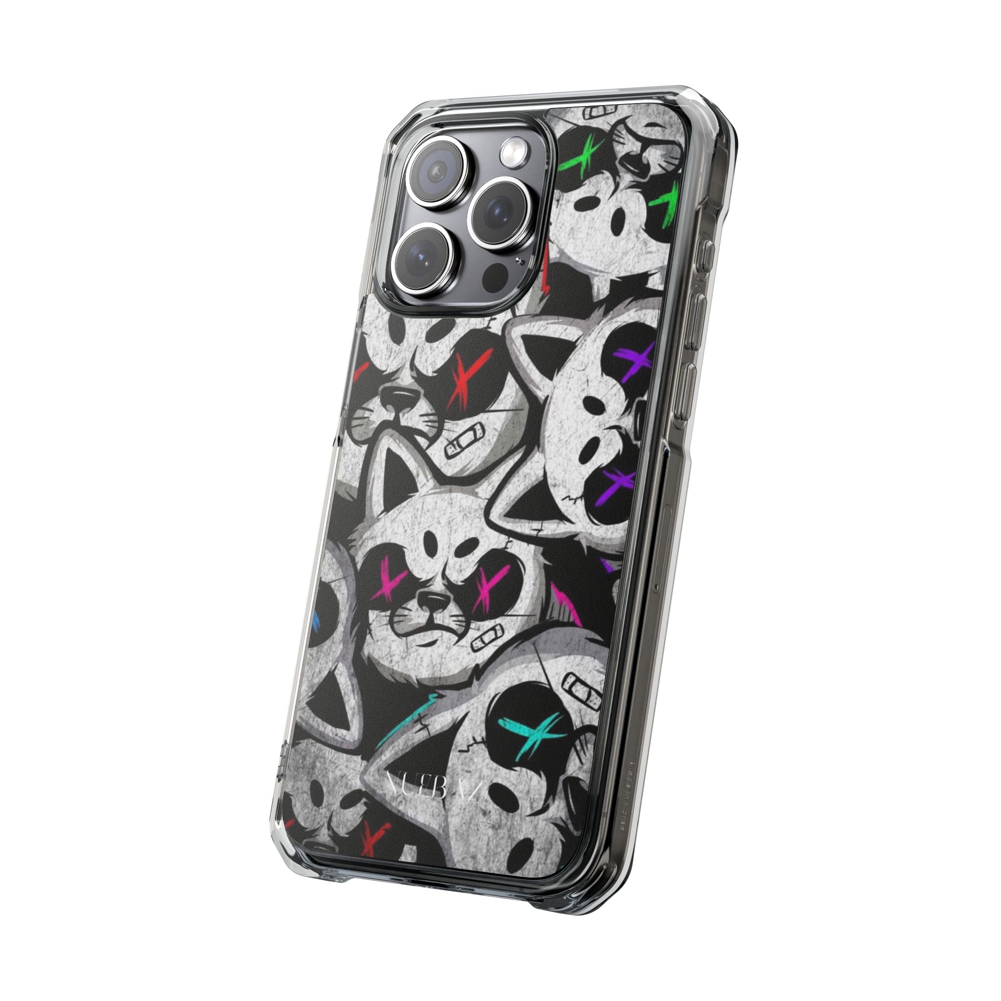 Unique Artistic Cat Magnetic Clear Phone Case