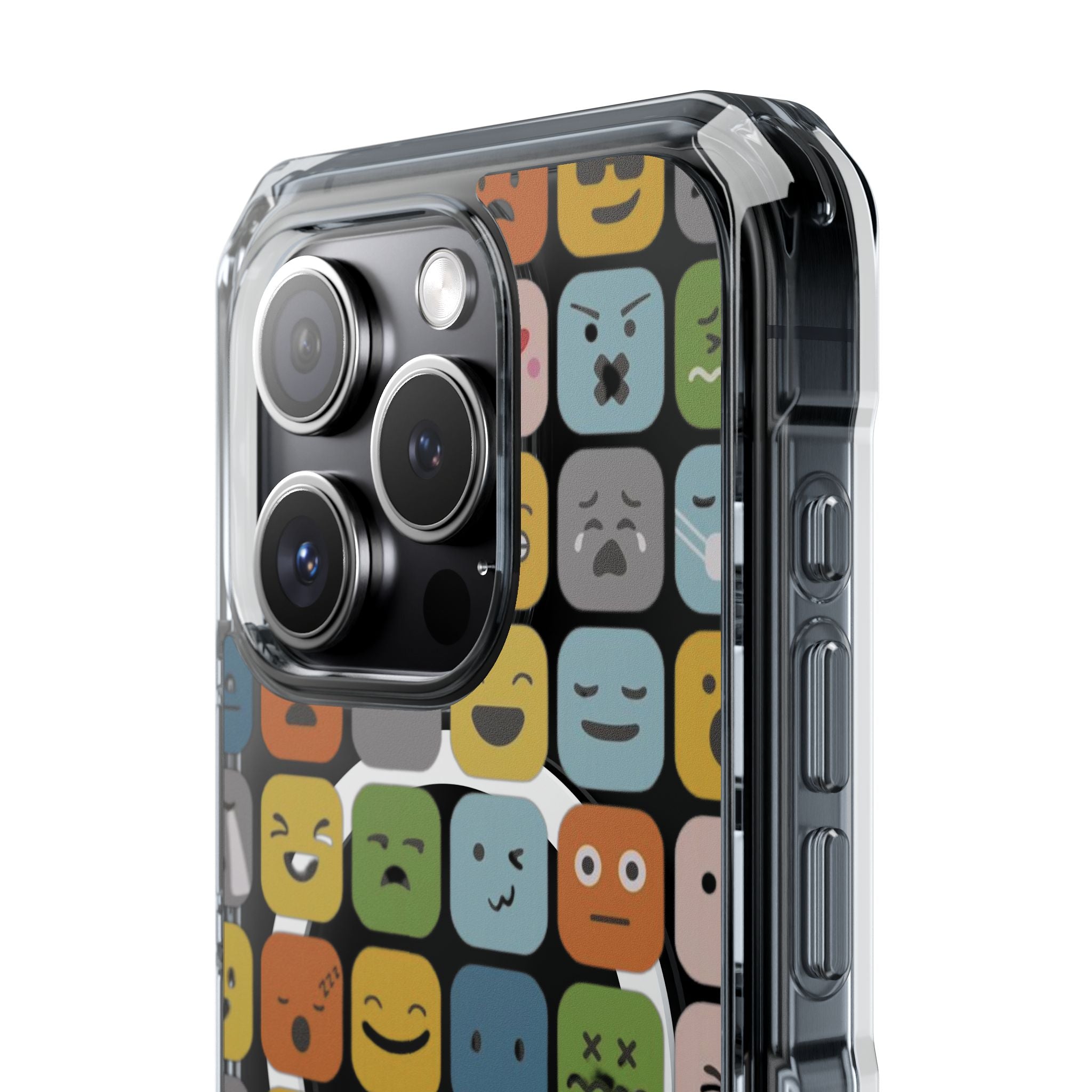 Funny Emoji Magnetic Clear Phone Case