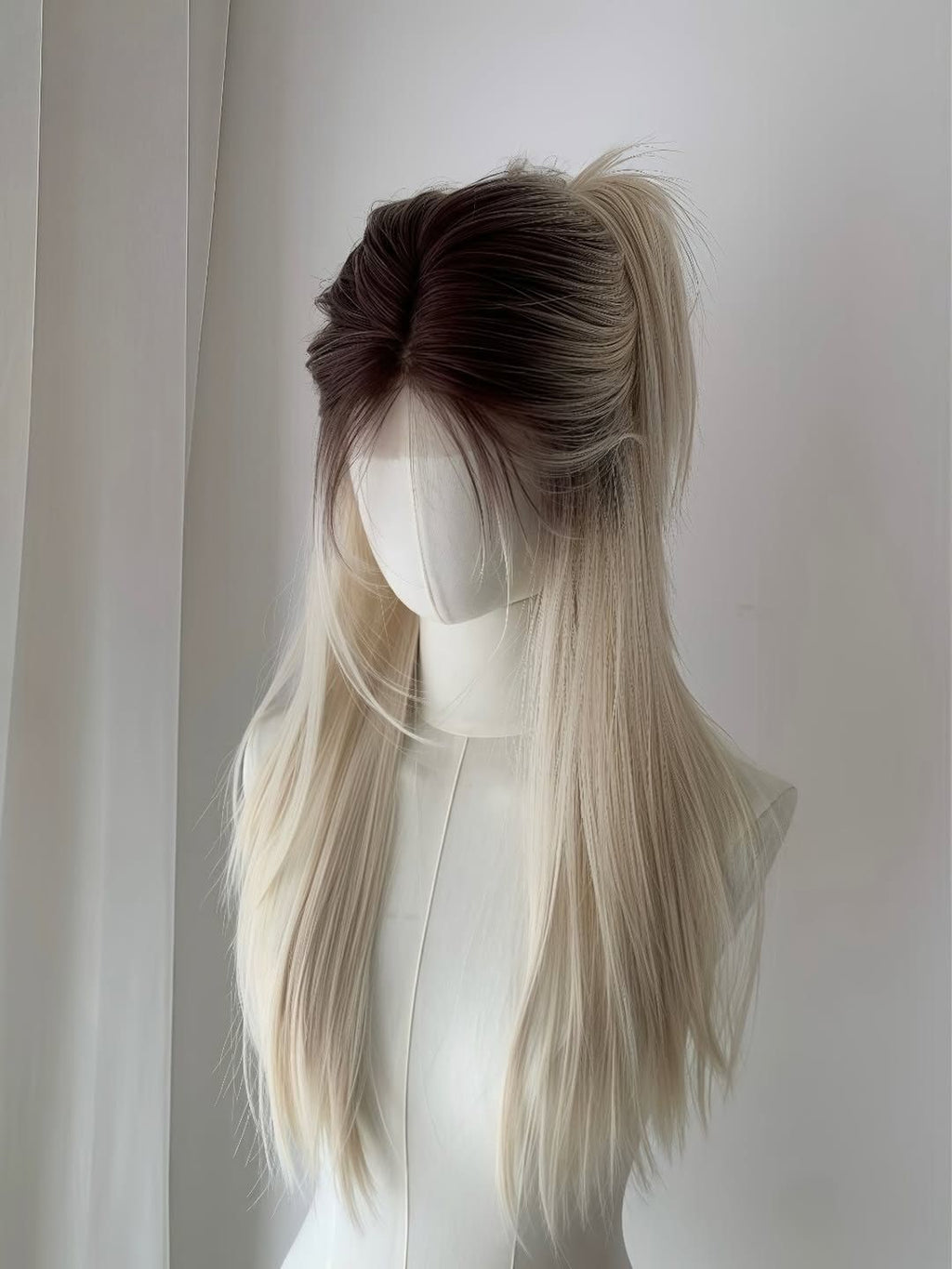 Premium Two-Tone High Ponytail Wig