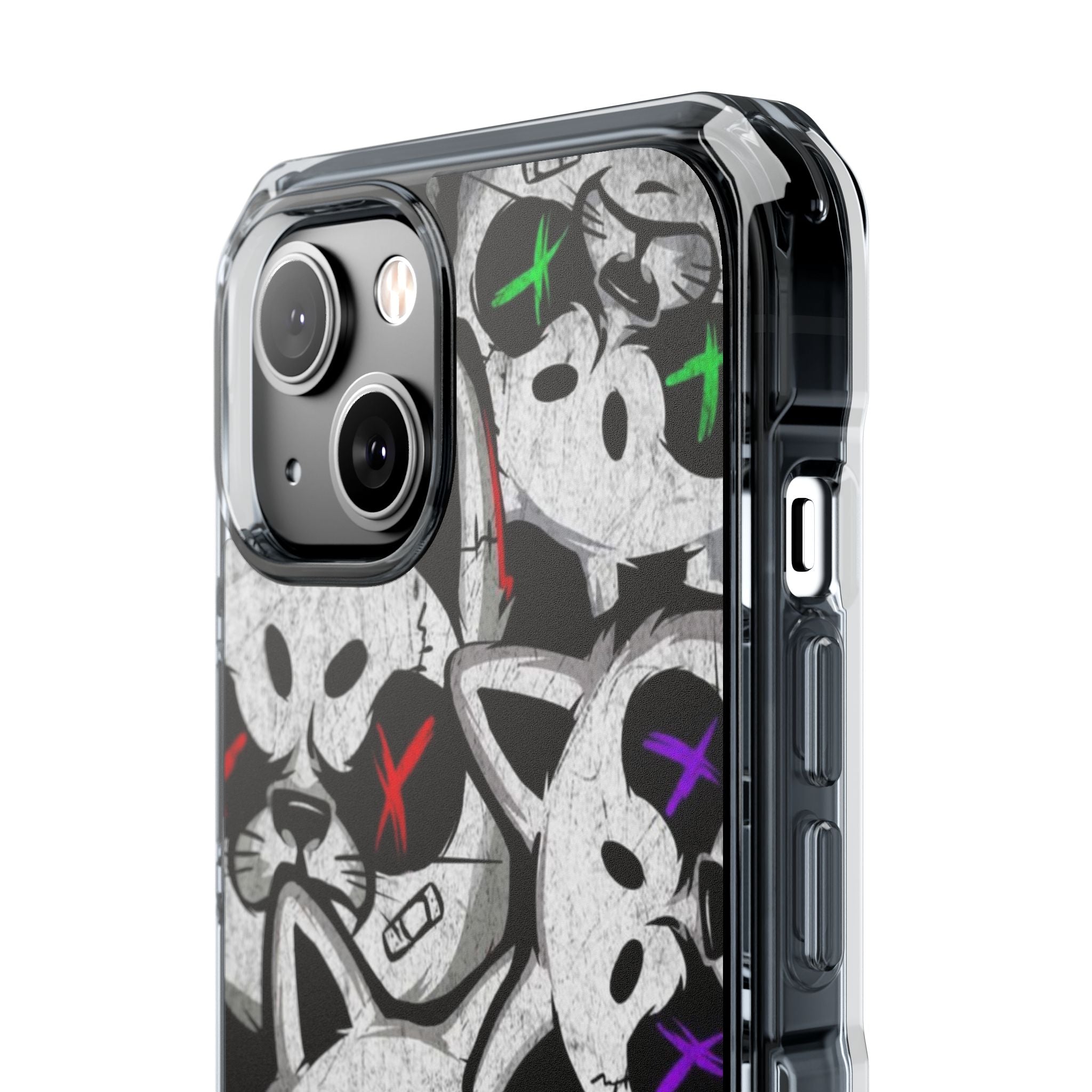 Unique Artistic Cat Magnetic Clear Phone Case