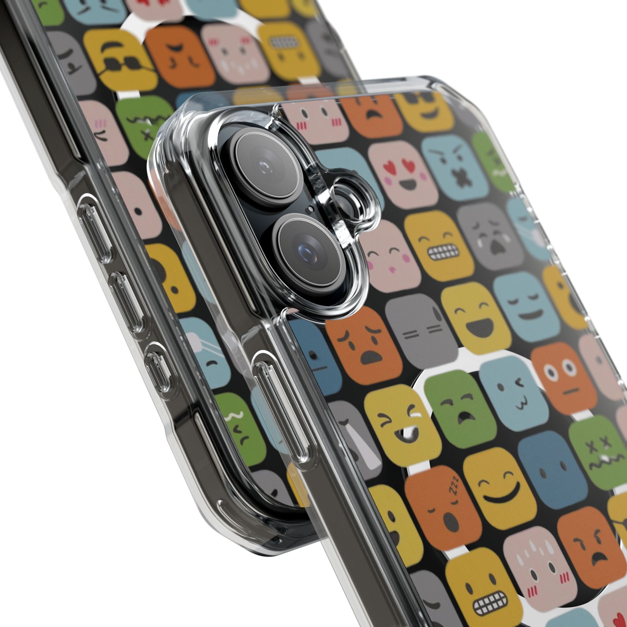 Funny Emoji Magnetic Clear Phone Case