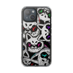 Unique Artistic Cat Magnetic Clear Phone Case