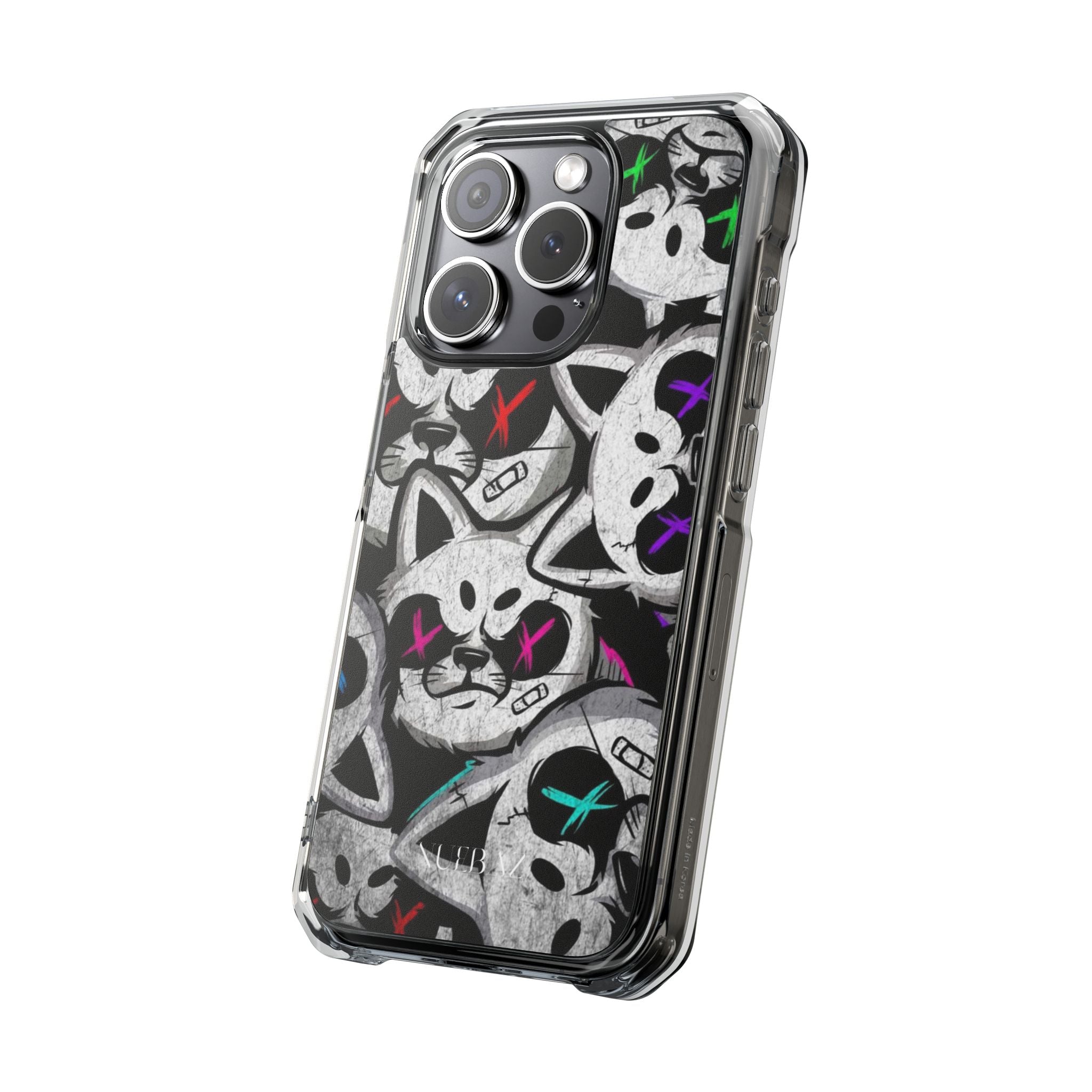 Unique Artistic Cat Magnetic Clear Phone Case