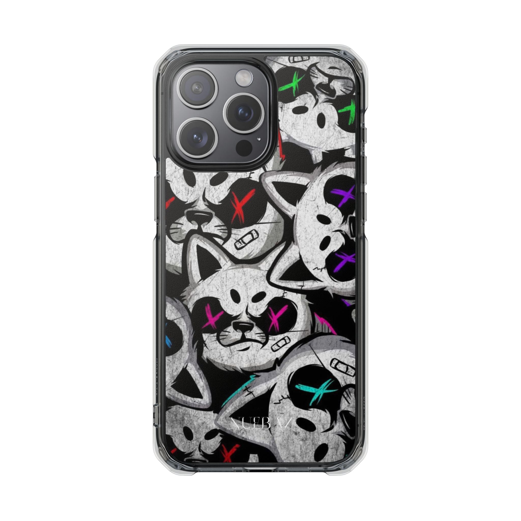 Unique Artistic Cat Magnetic Clear Phone Case