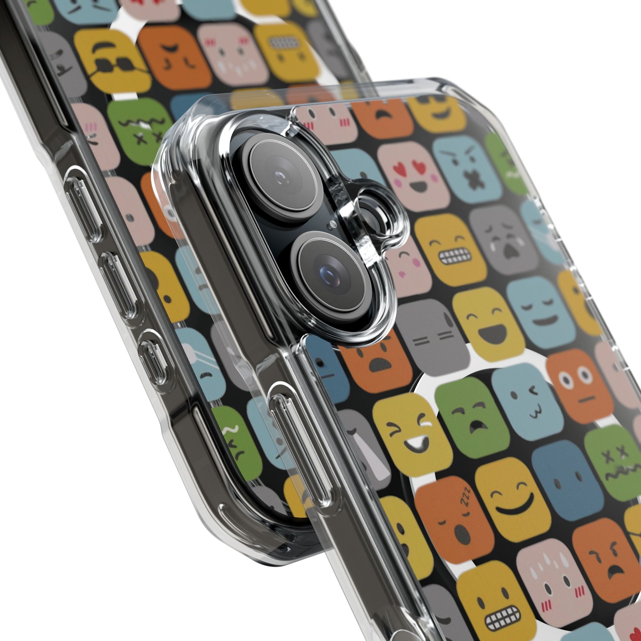 Funny Emoji Magnetic Clear Phone Case