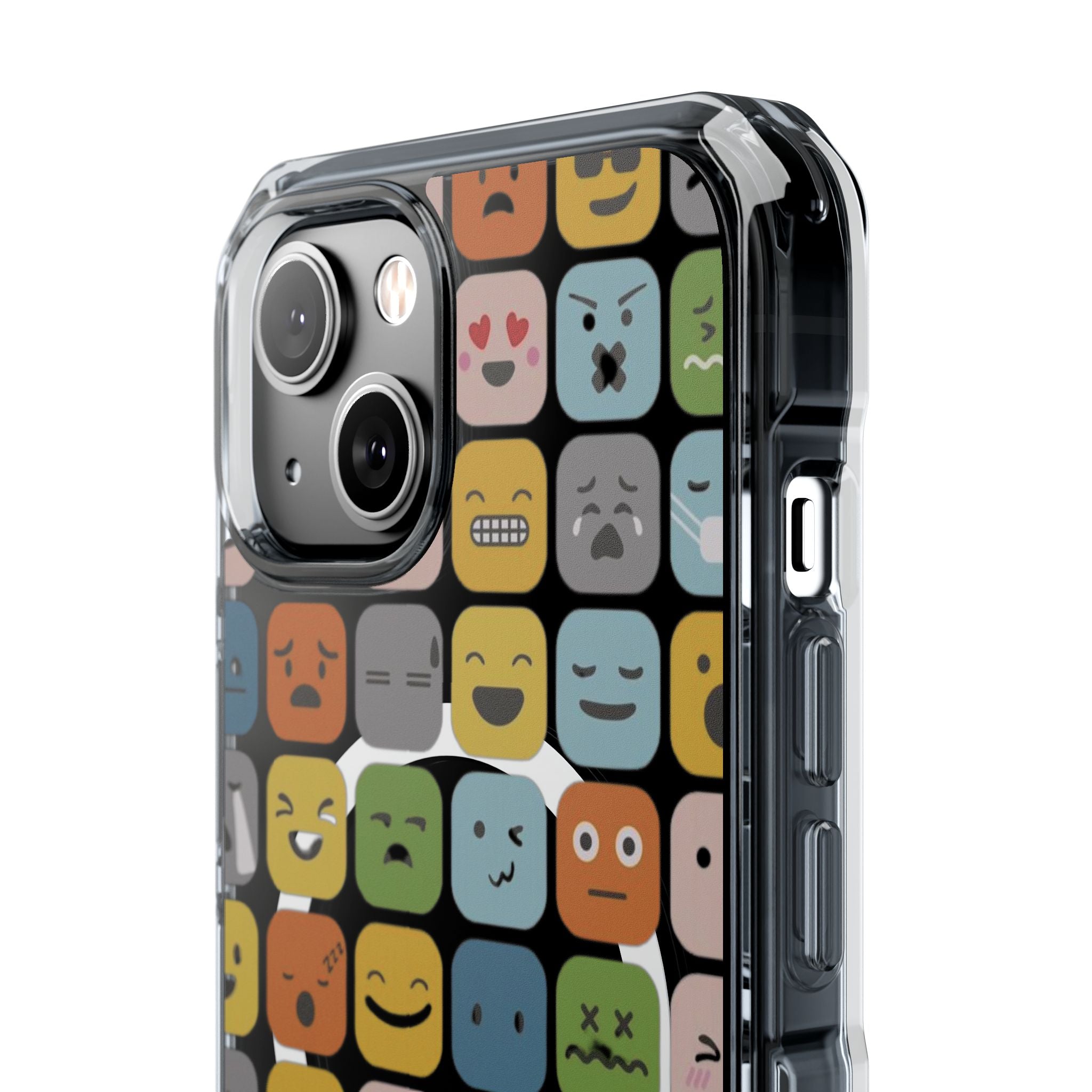 Funny Emoji Magnetic Clear Phone Case