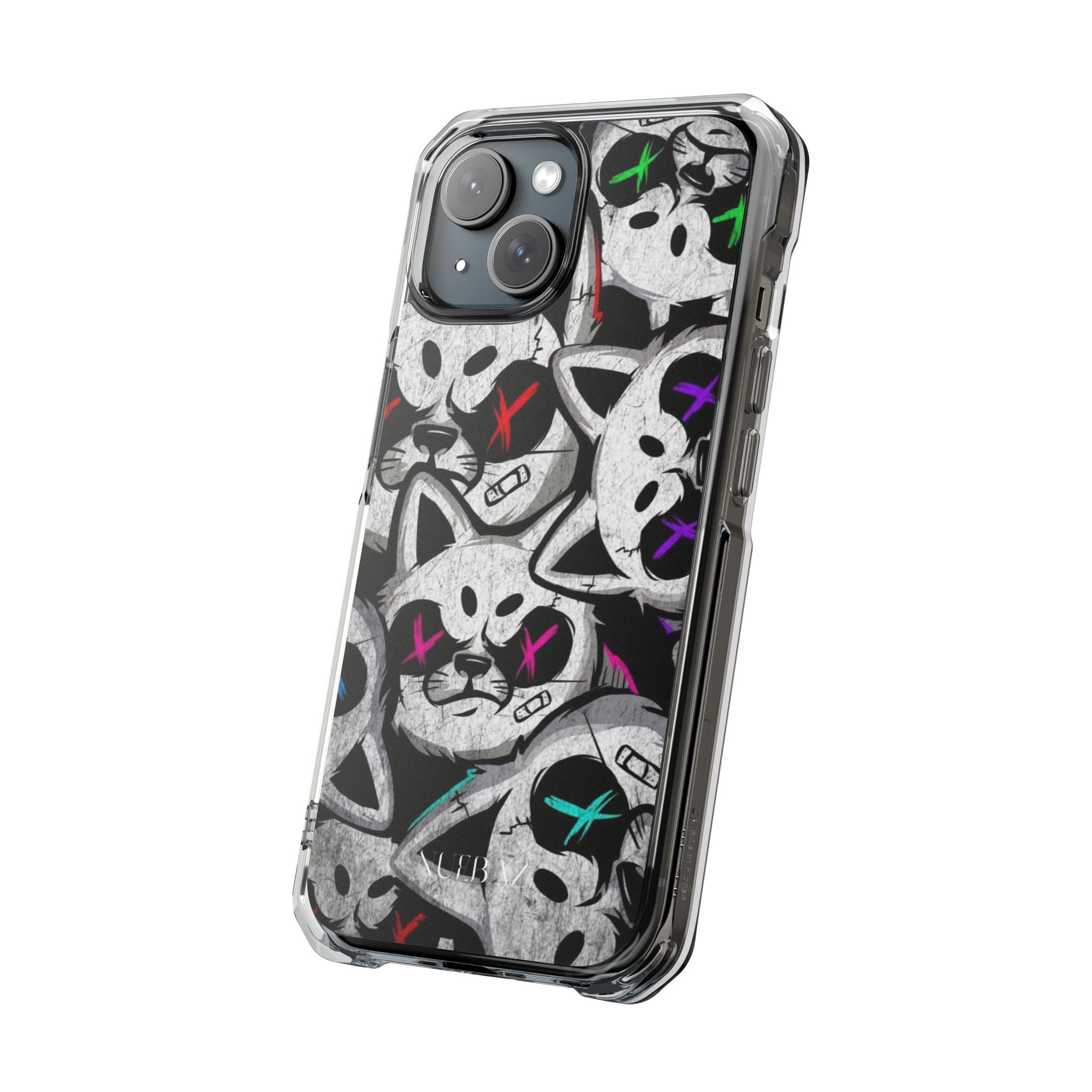 Unique Artistic Cat Magnetic Clear Phone Case