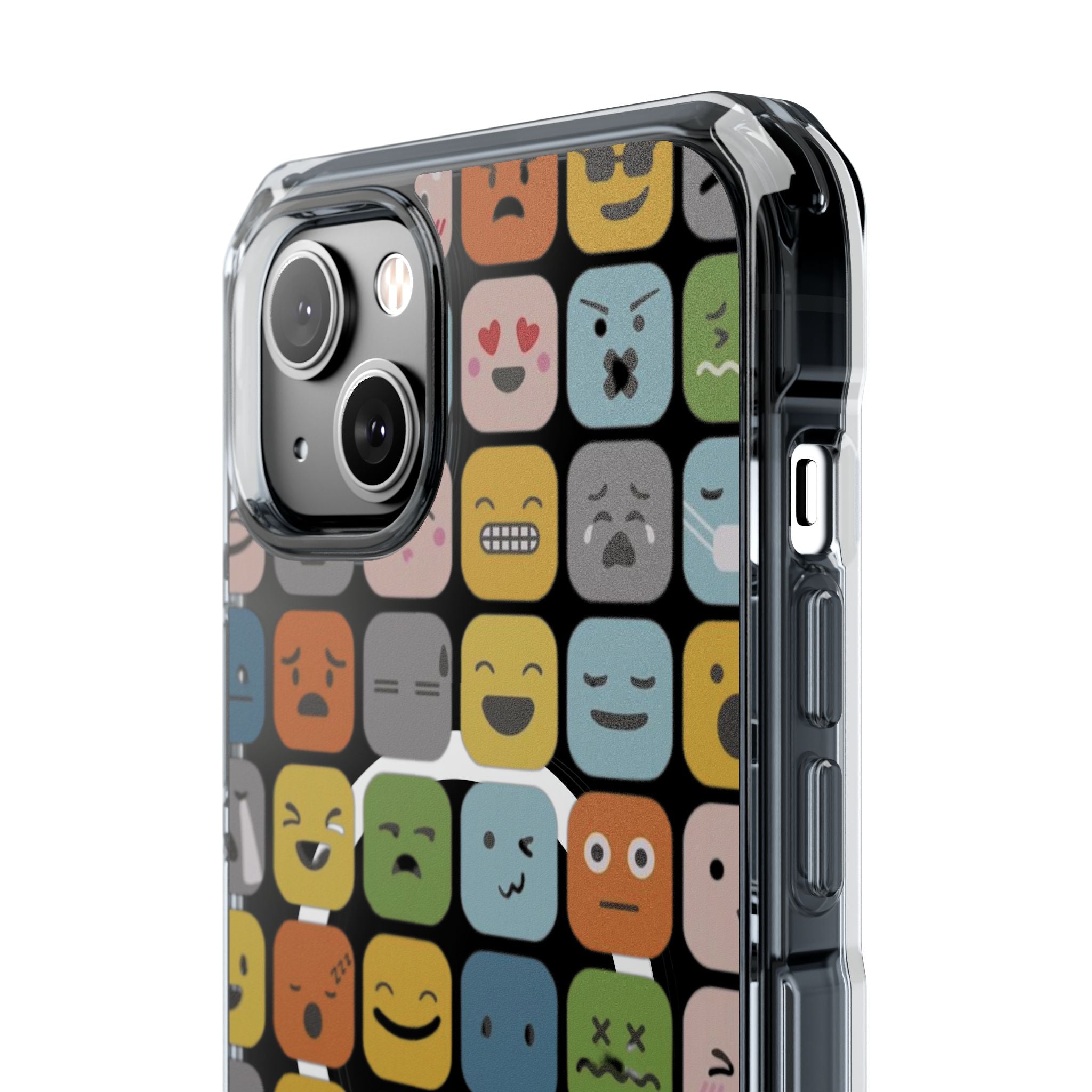 Funny Emoji Magnetic Clear Phone Case