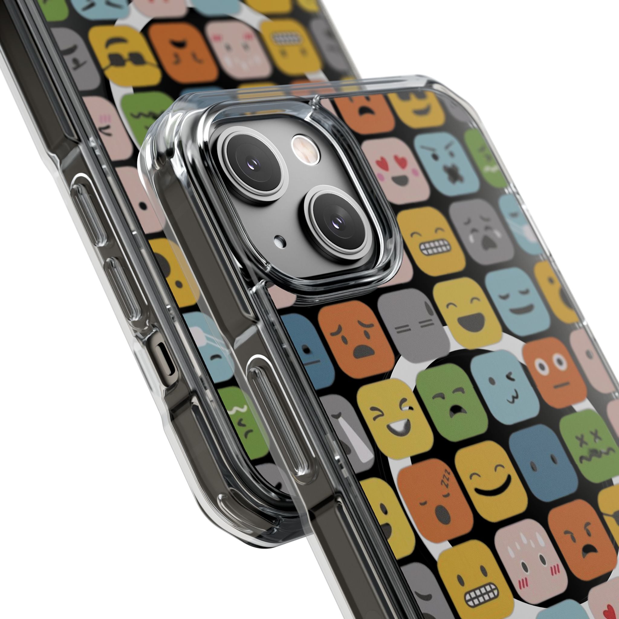 Funny Emoji Magnetic Clear Phone Case