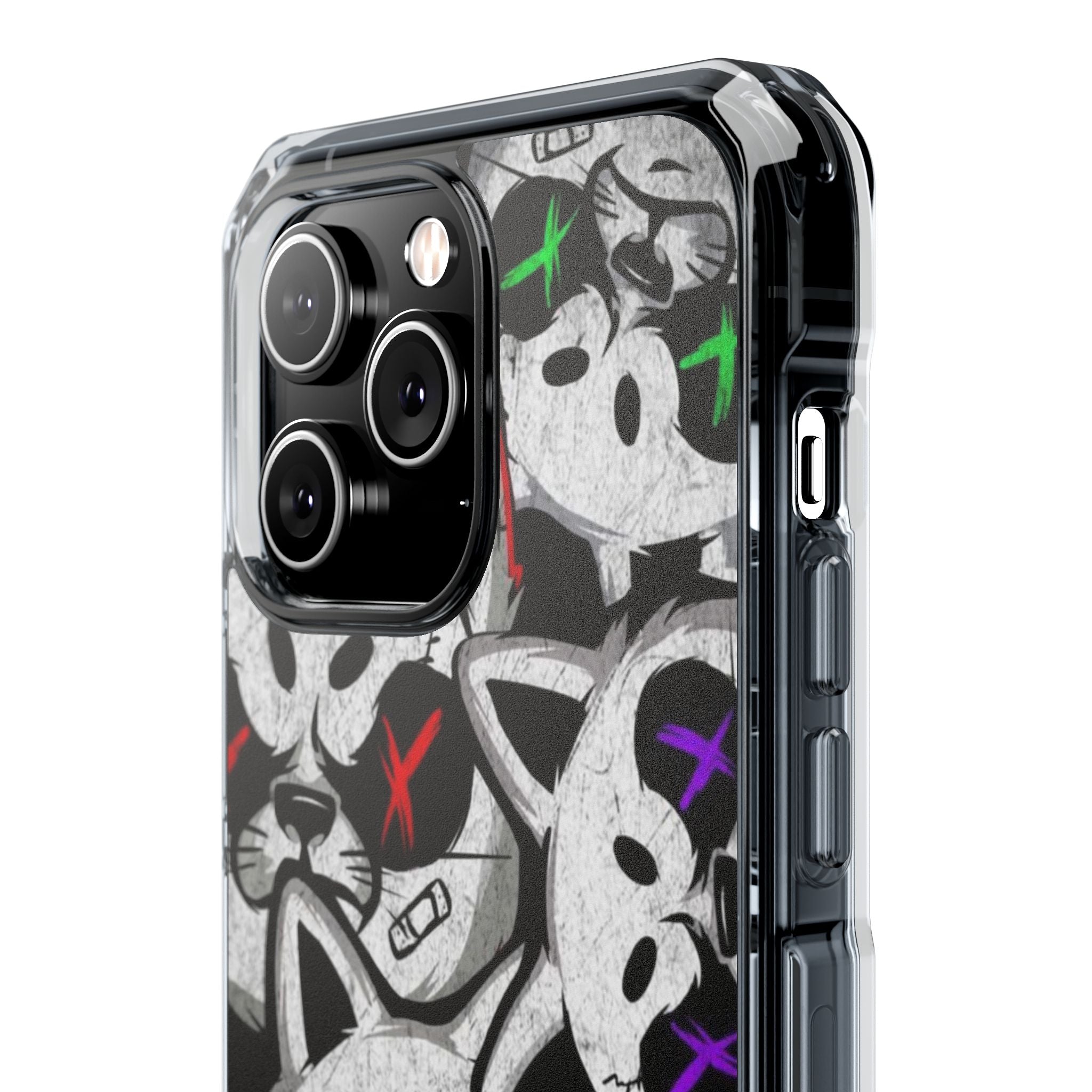 Unique Artistic Cat Magnetic Clear Phone Case