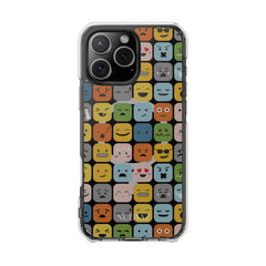 Funny Emoji Magnetic Clear Phone Case