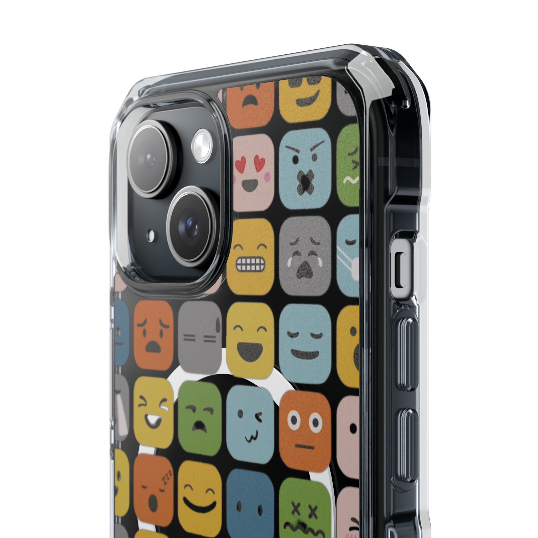 Funny Emoji Magnetic Clear Phone Case