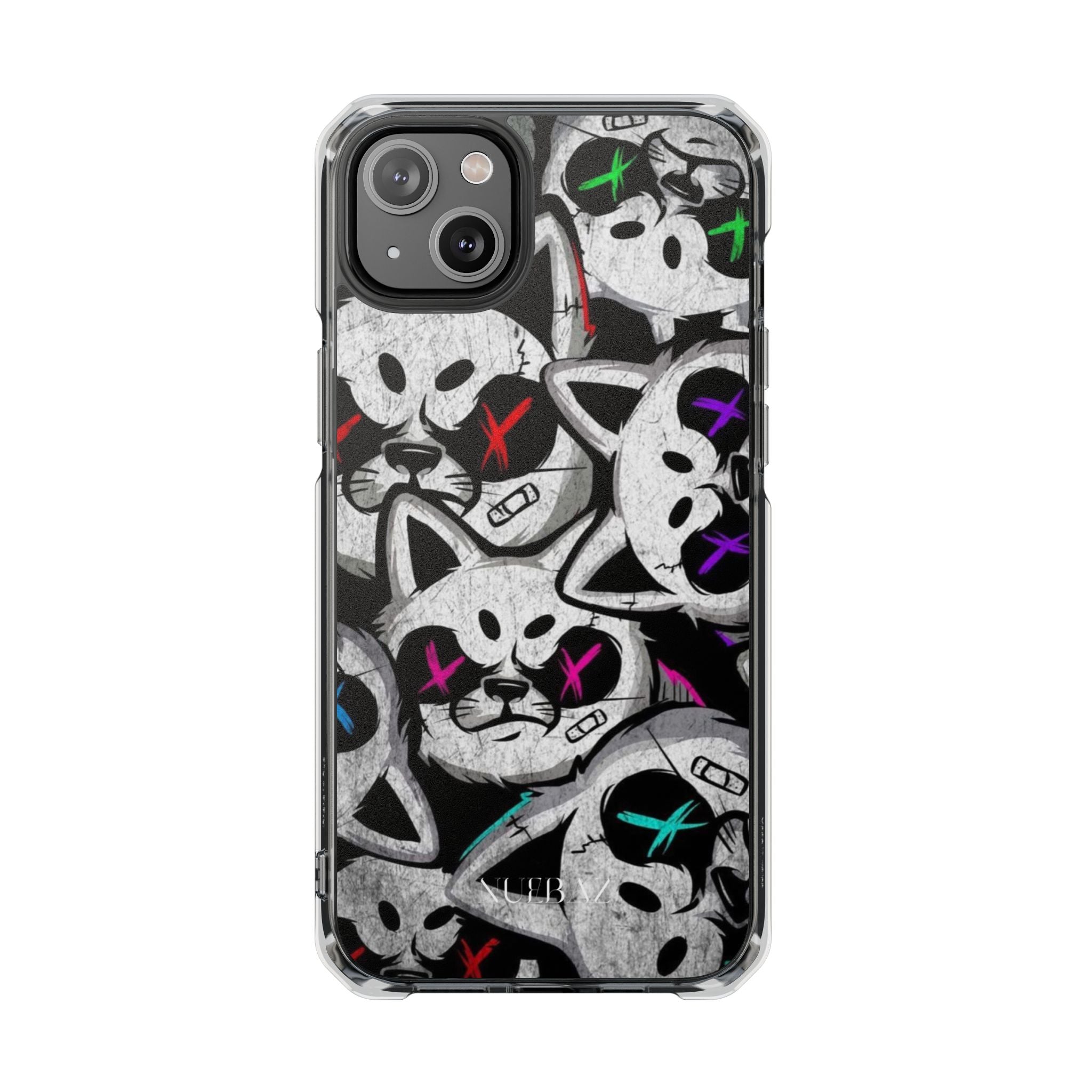 Unique Artistic Cat Magnetic Clear Phone Case