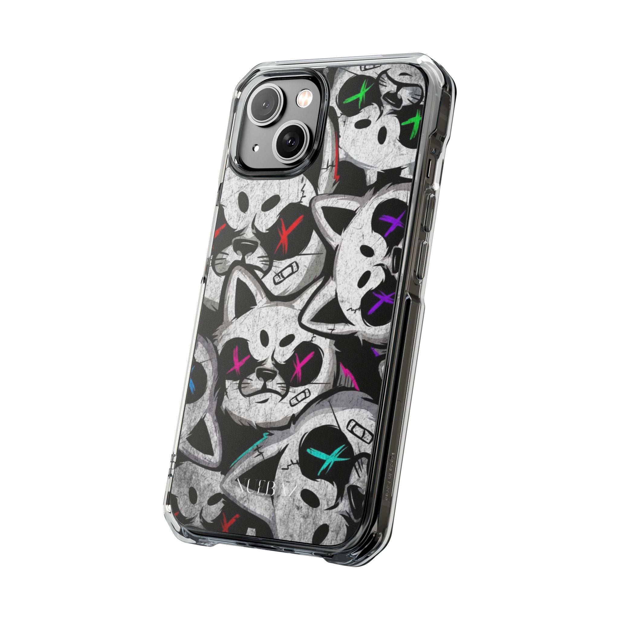 Unique Artistic Cat Magnetic Clear Phone Case