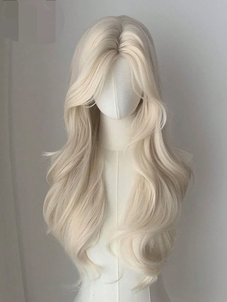 Luxury Platinum Blonde Wavy Wig